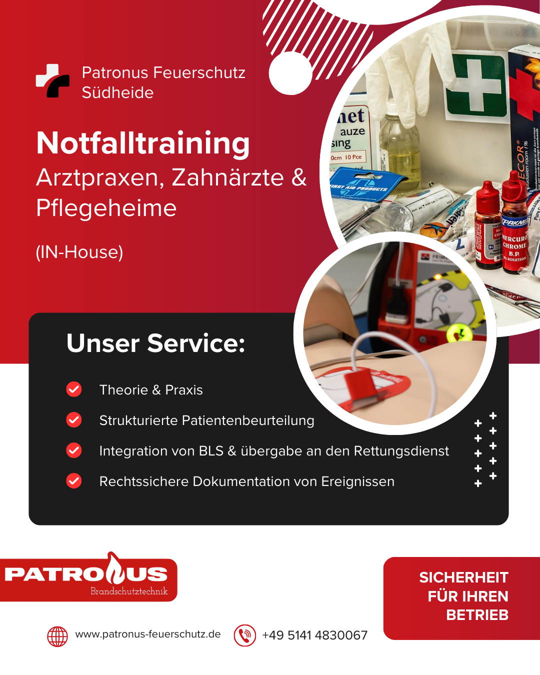 Notfalltrainings für Arztpraxen, Zahnärzte und Pflegeheime (In-House)